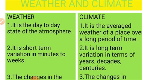 difference between weather and climate class 7|Class 7 :: Geography :: Weather and Climate .